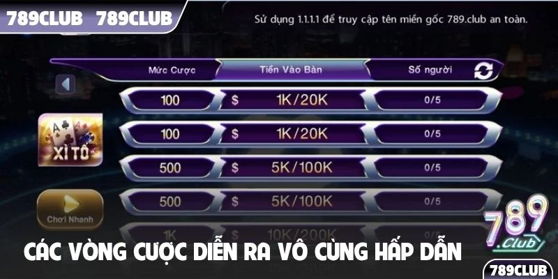 Các vòng cược diễn ra vô cùng hấp dẫn và thú vị