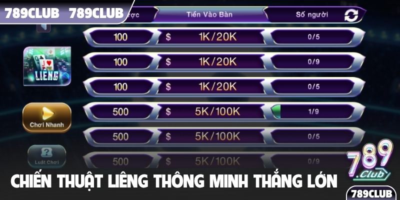 Chiến thuật Liêng thông minh thắng lớn