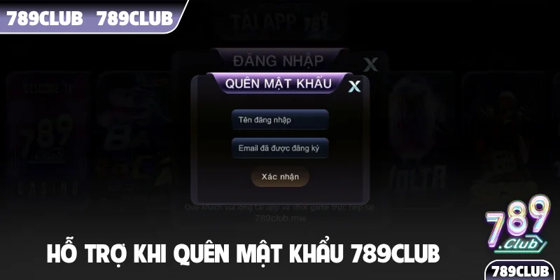 Hỗ trợ khi quên mật khẩu 789Club