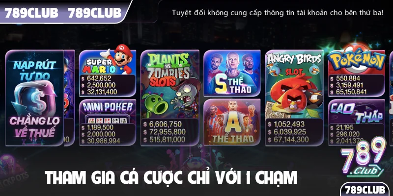 Tham gia cá cược chỉ với 1 chạm